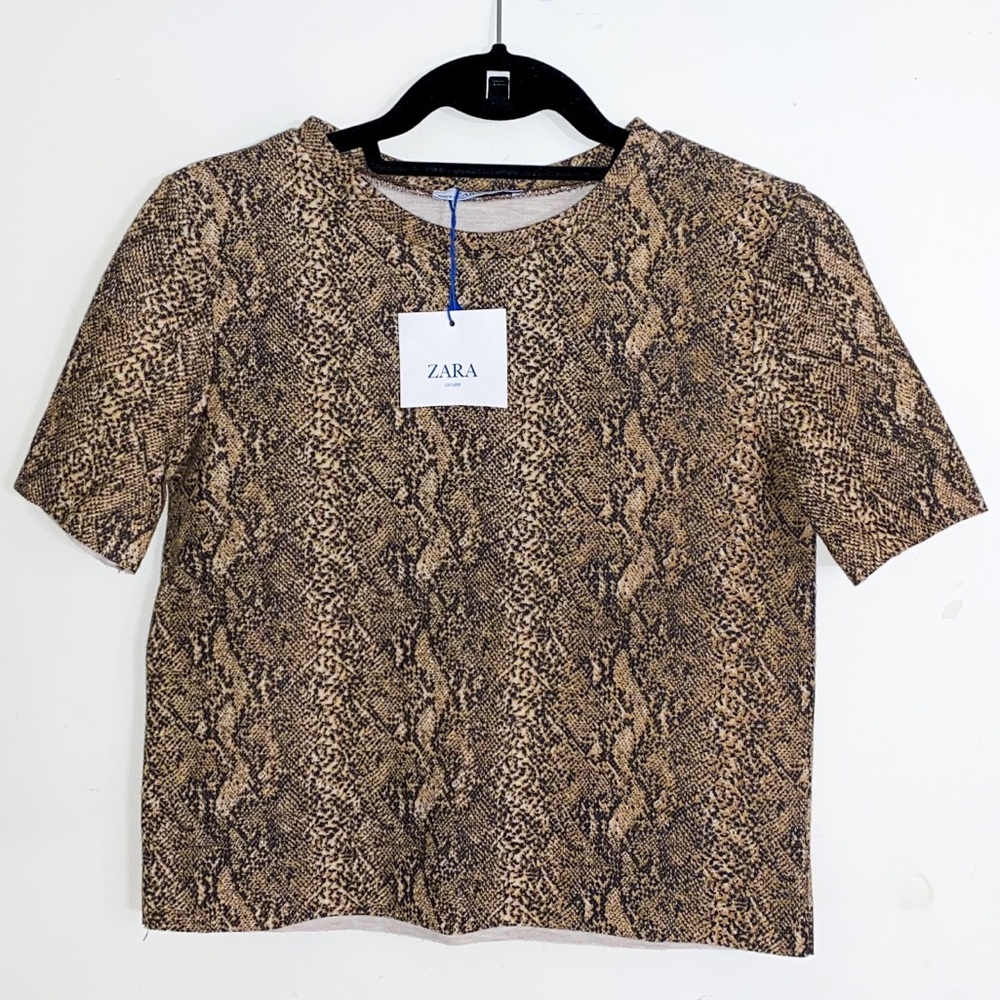 Zara Snakeskin Crop Top